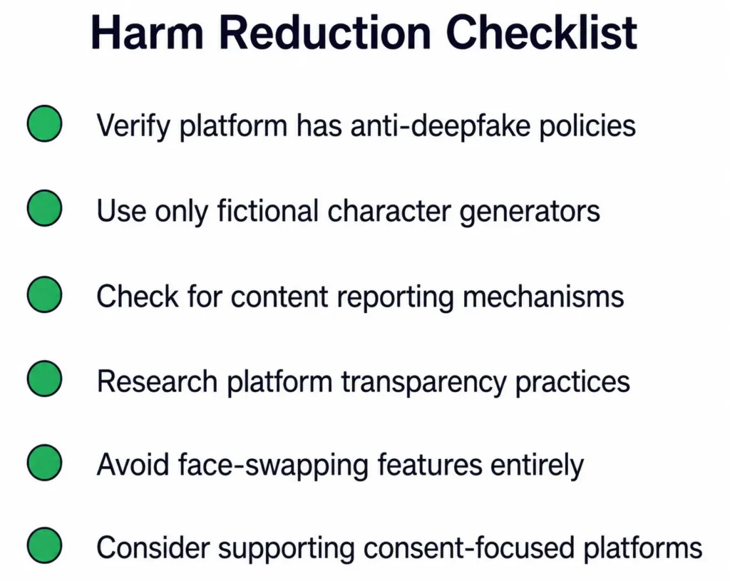 Six practical steps to reduce harm when engaging with AI-generated adult content.