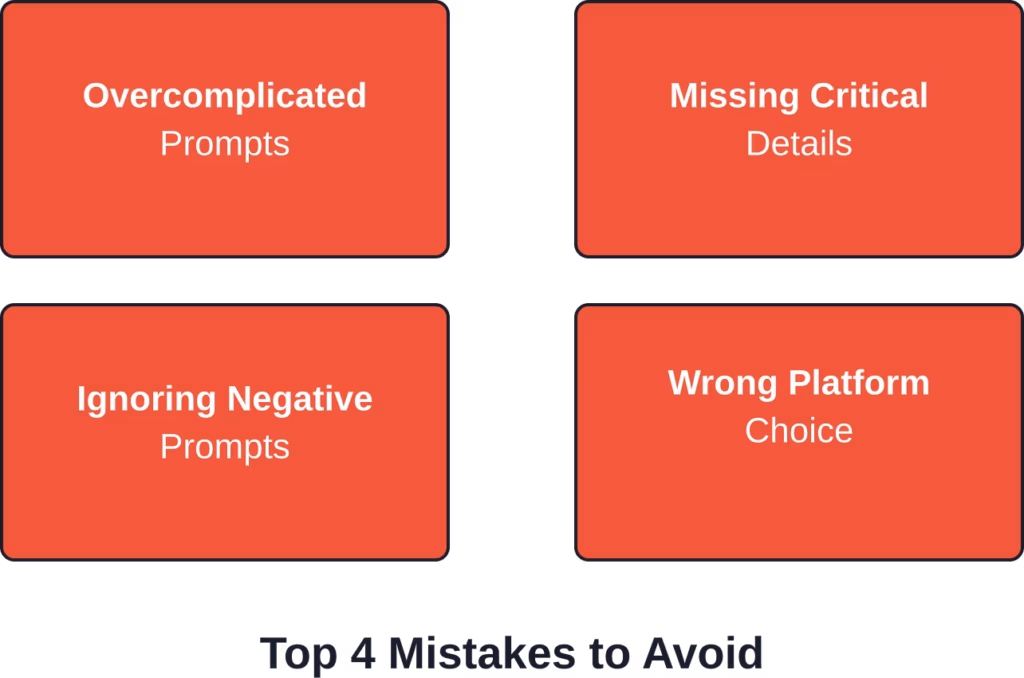 Common errors that compromise NSFW AI image quality—each of these mistakes can be easily prevented with proper prompt engineering.